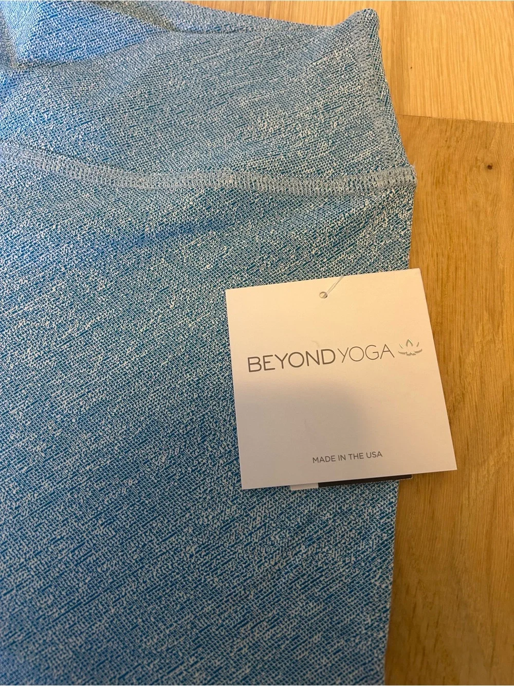NWT Beyond Yoga Light Blue Space Dye Leggings